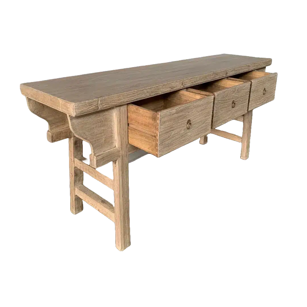 Chinese Sidetable Met Lades Naturel Chinese Sidetable Met Lades Naturel