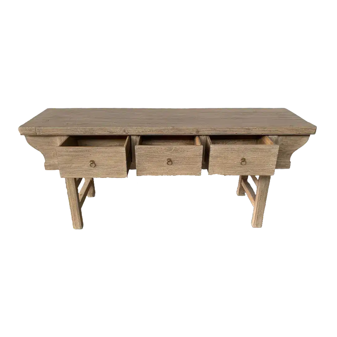 Chinese Sidetable Met Lades Naturel Chinese Sidetable Met Lades Naturel