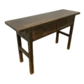 Donkere houten bijzettafel