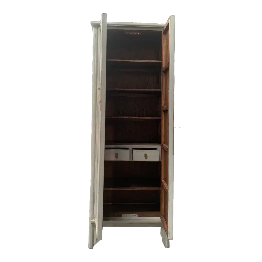 Houten Hoge Kast Grijs