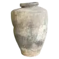 Pot van klei XL | licht grijs