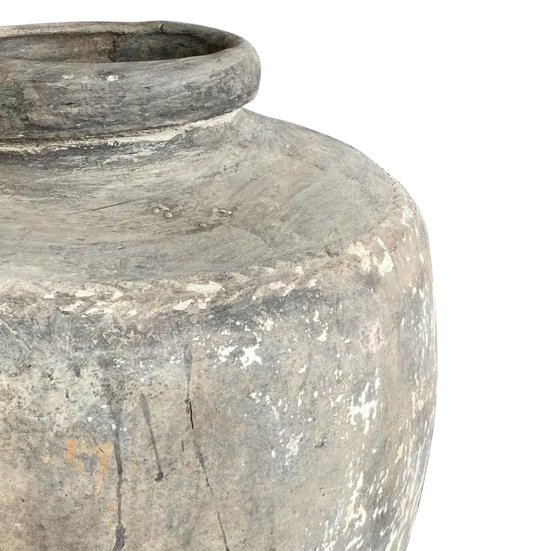 Pot Van Klei Xl Licht Grijs