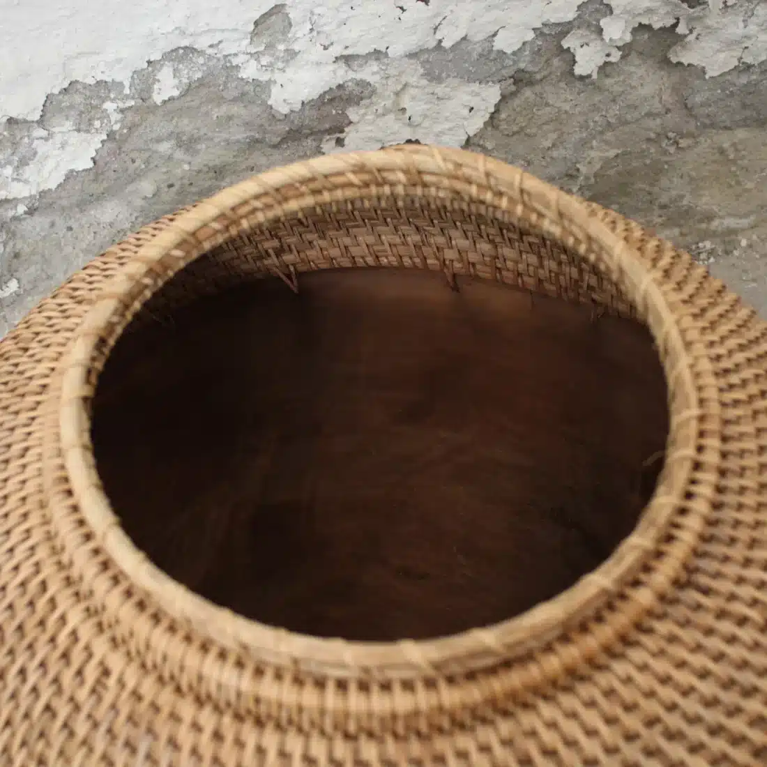 Rotan Vaas Met Deksel Rotan Vaas Met Deksel