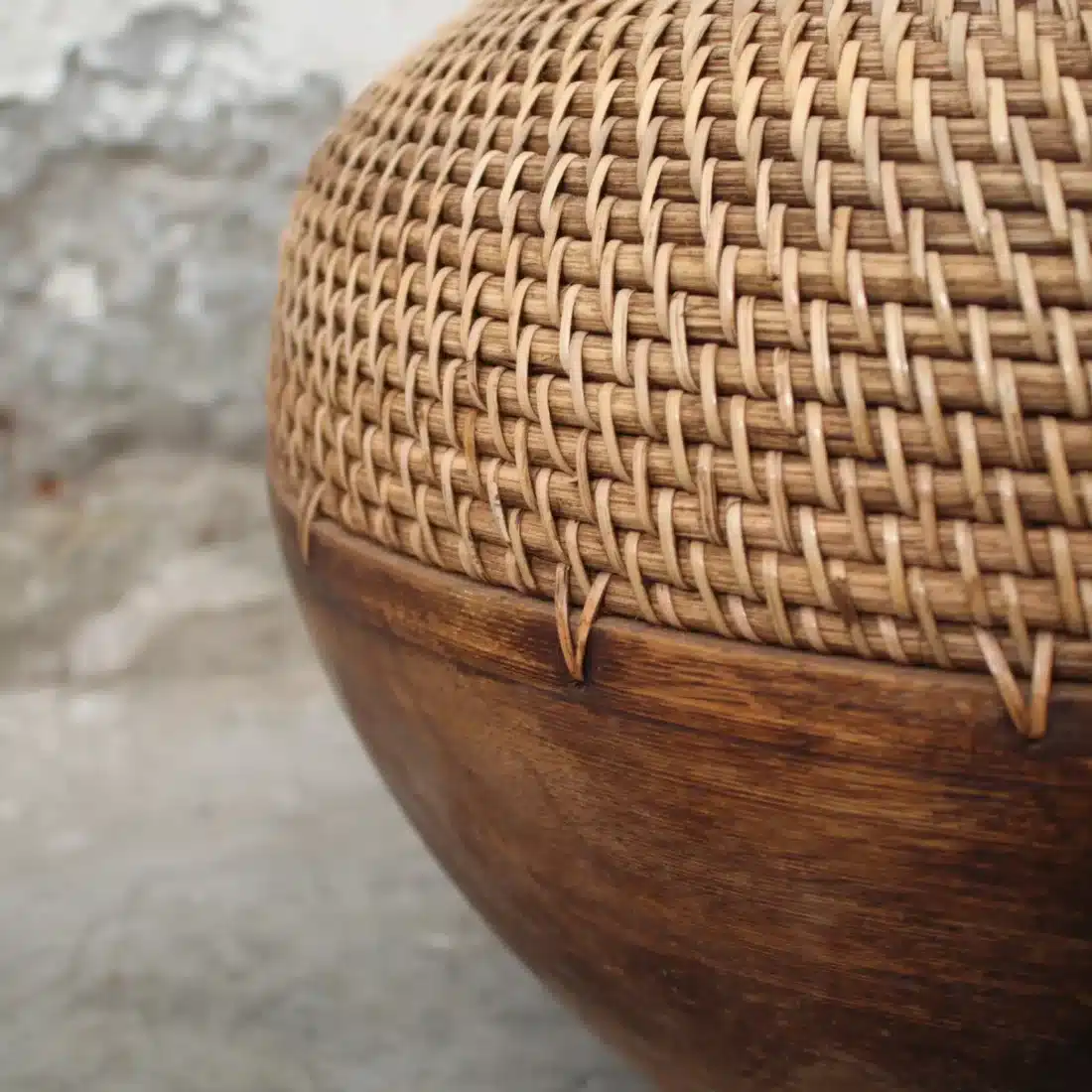 Rotan Vaas Met Deksel Rotan Vaas Met Deksel