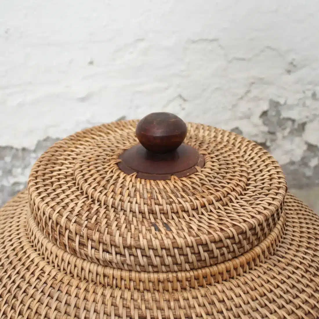 Rotan Vaas Met Deksel Rotan Vaas Met Deksel