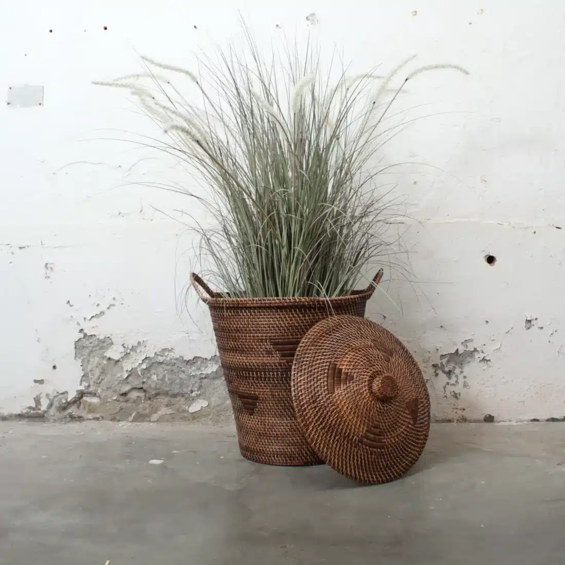 Rotan Mand Met Deksel
