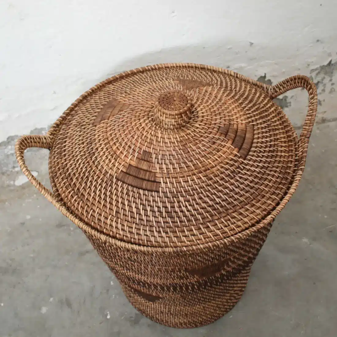 Rotan Mand Met Deksel