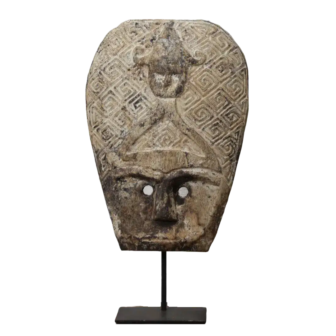 Indonesische Masker Op Standaard L Indonesische Masker Op Standaard L
