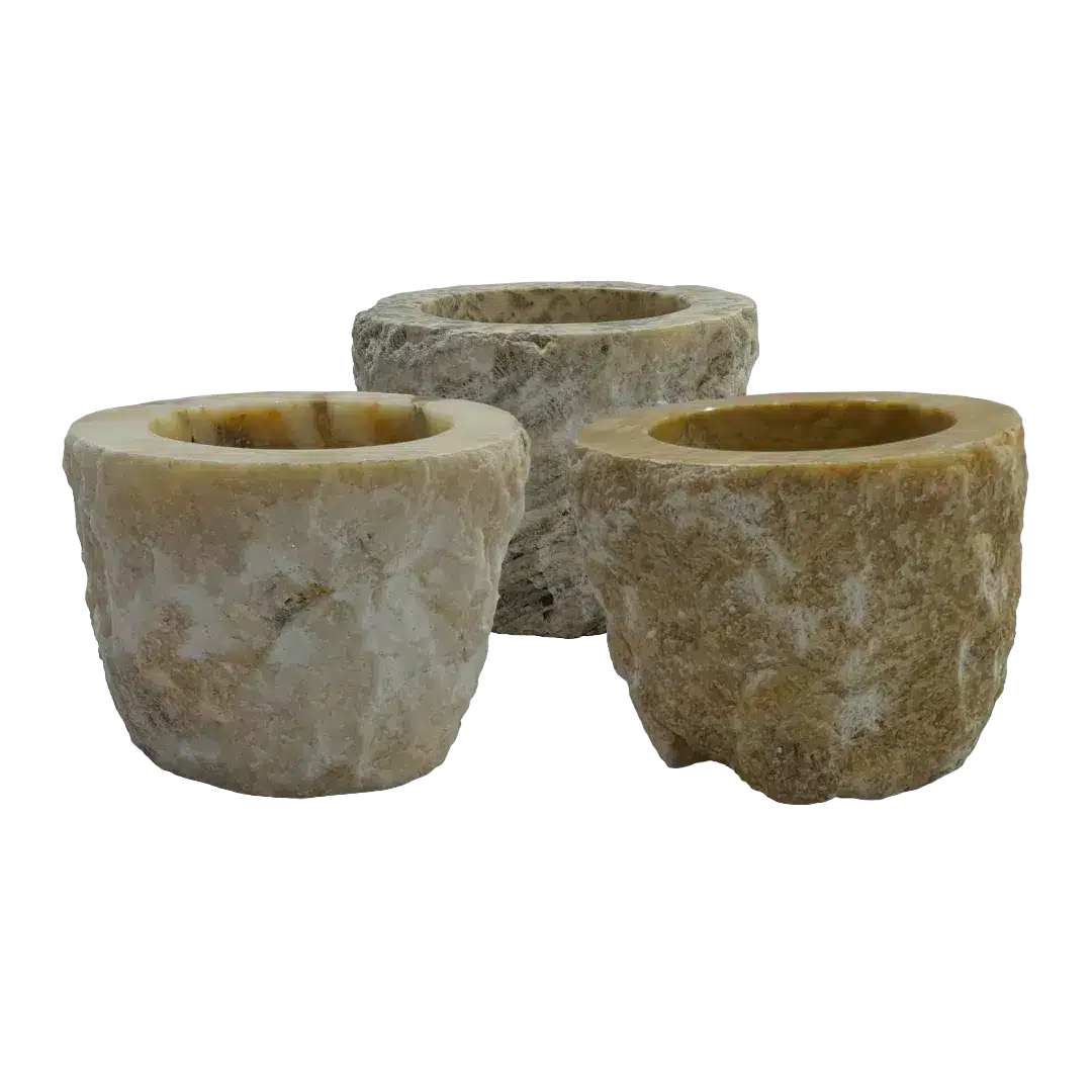 Onyx Pot Beige Onyx Pot Beige