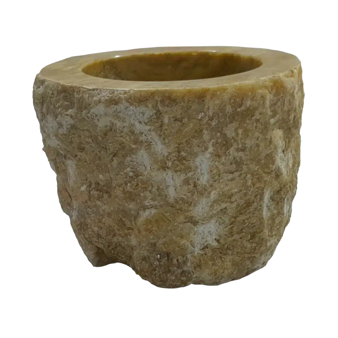 Onyx Pot Beige Onyx Pot Beige