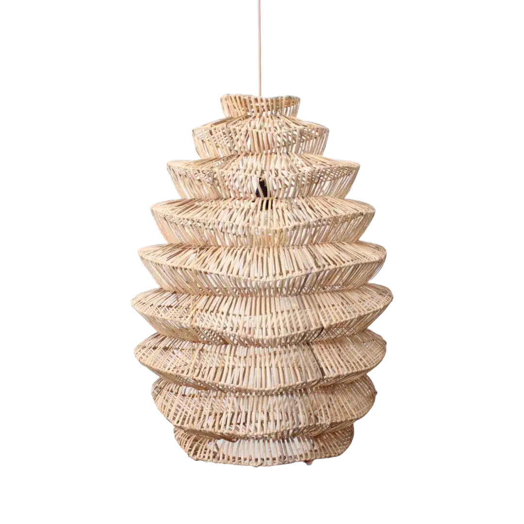 Rotan Hanglamp Pagoda Naturel L Rotan Hanglamp Pagoda Naturel L