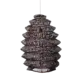 Rotan hanglamp | Pagoda bruin L
