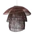Rotan hanglamp | Paddenstoel bruin L