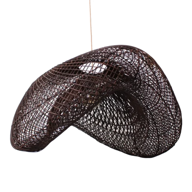 Rotan Hanglamp Golf Bruin M