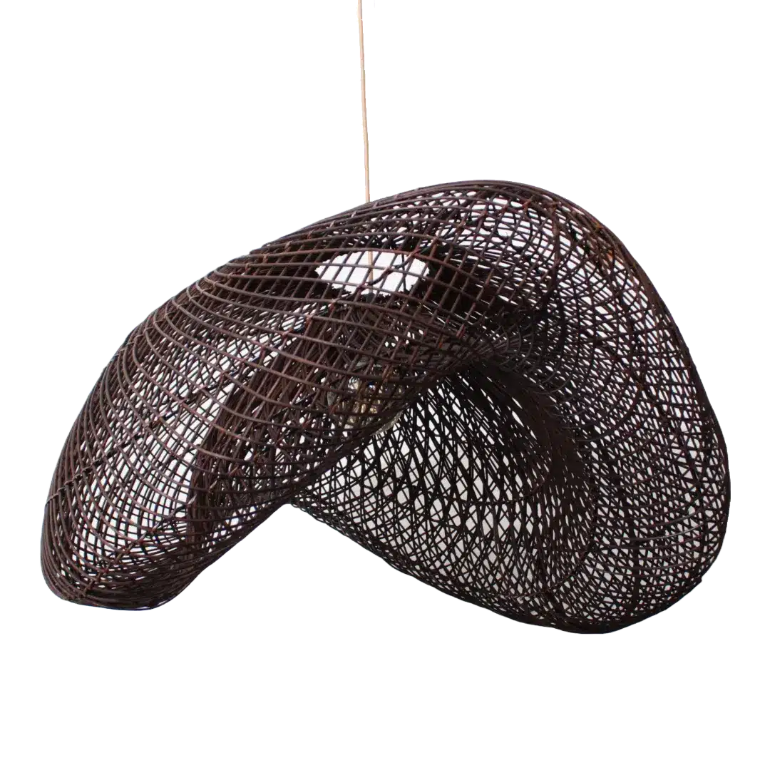 Rotan Hanglamp Golf Bruin M Rotan Hanglamp Golf Bruin M