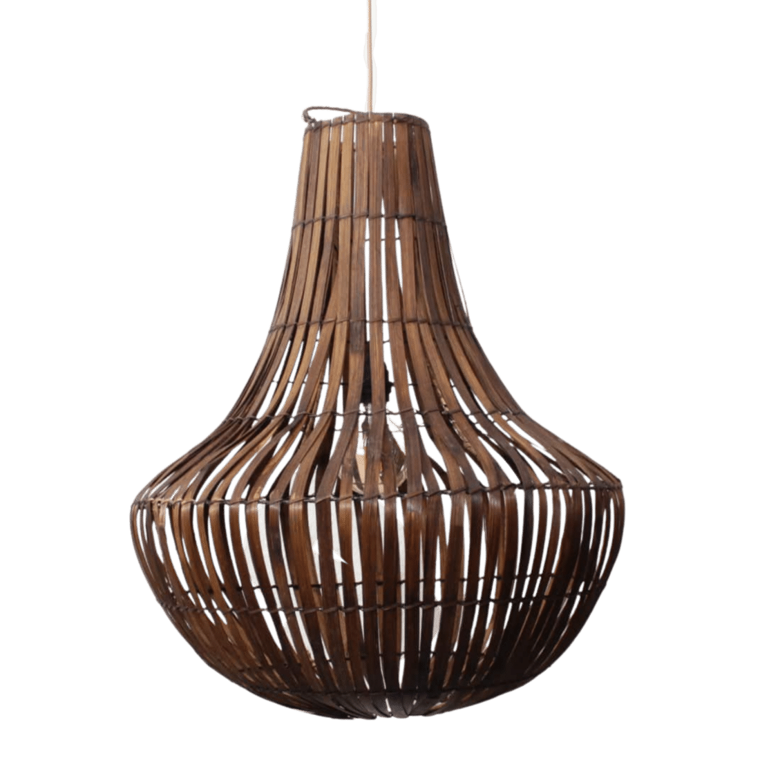 Rotan Kroonluchter Bruin M Rotan Kroonluchter Bruin M