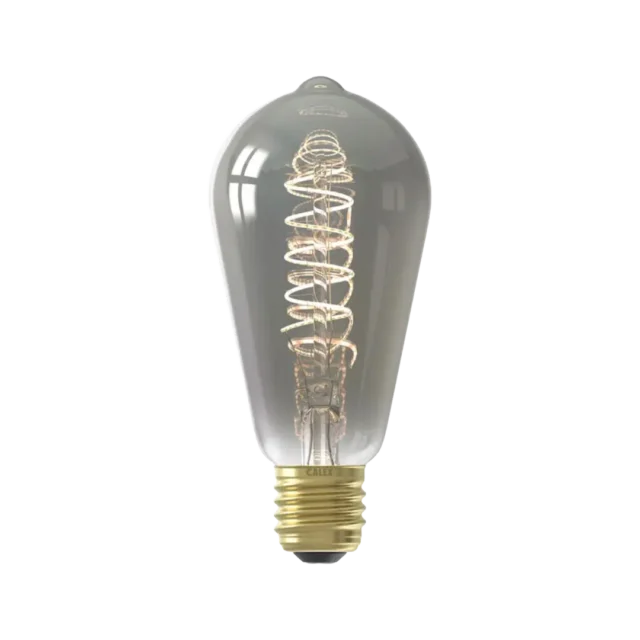 Calex Titanium Rustic Bulb Led Lamp E27 136 Lumen