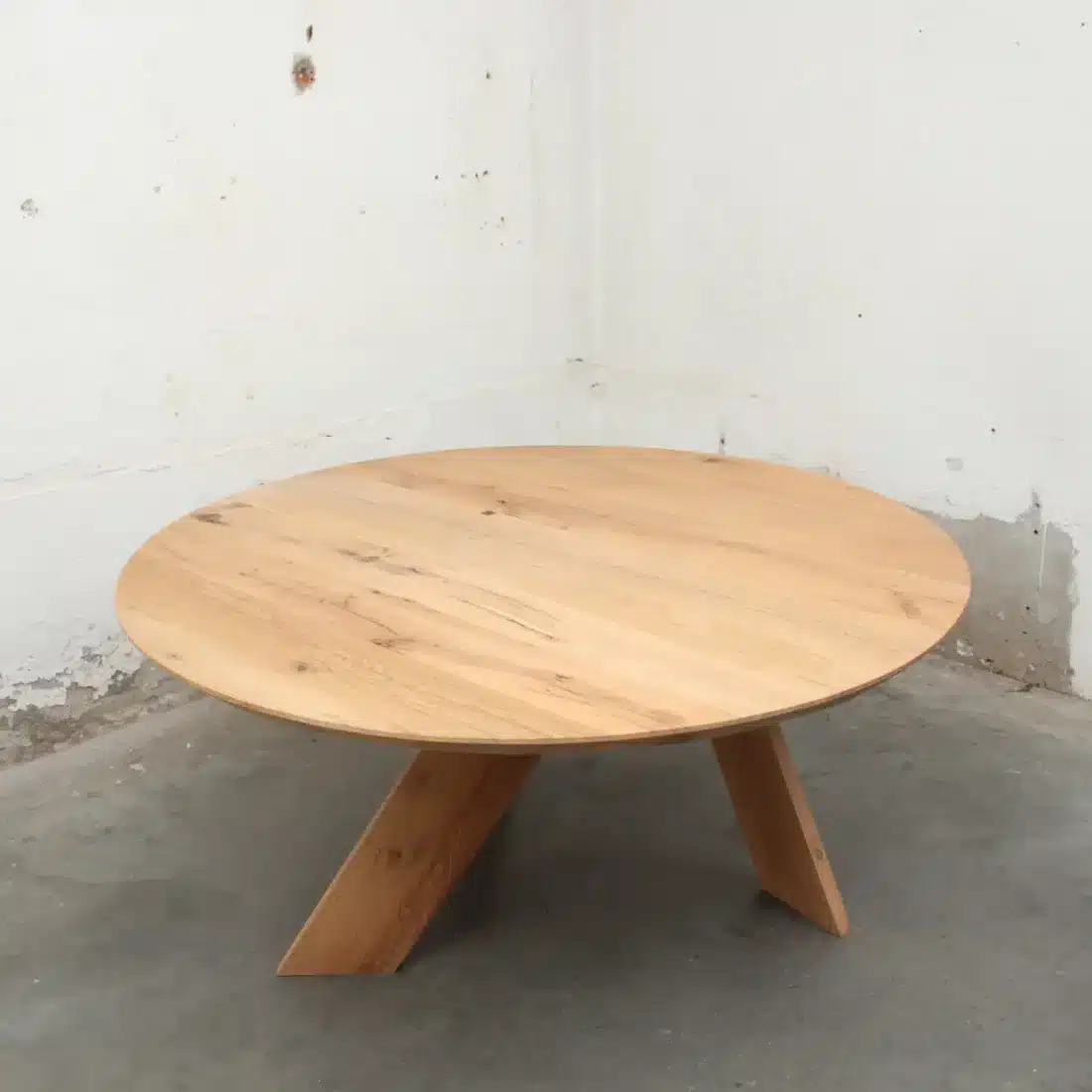 Oud Eiken Tafel Rond Oud Eiken Tafel Rond
