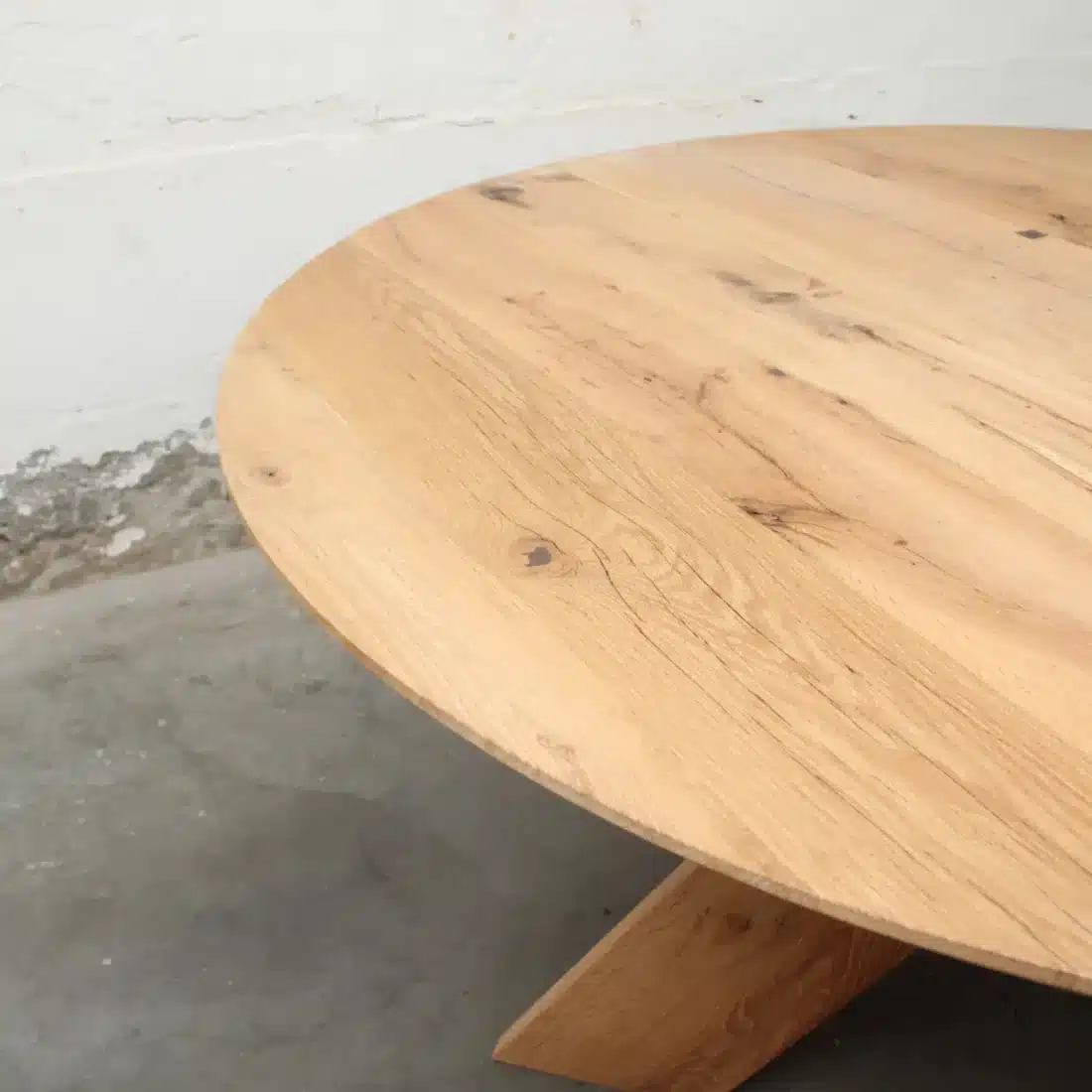Oud Eiken Tafel Rond Oud Eiken Tafel Rond