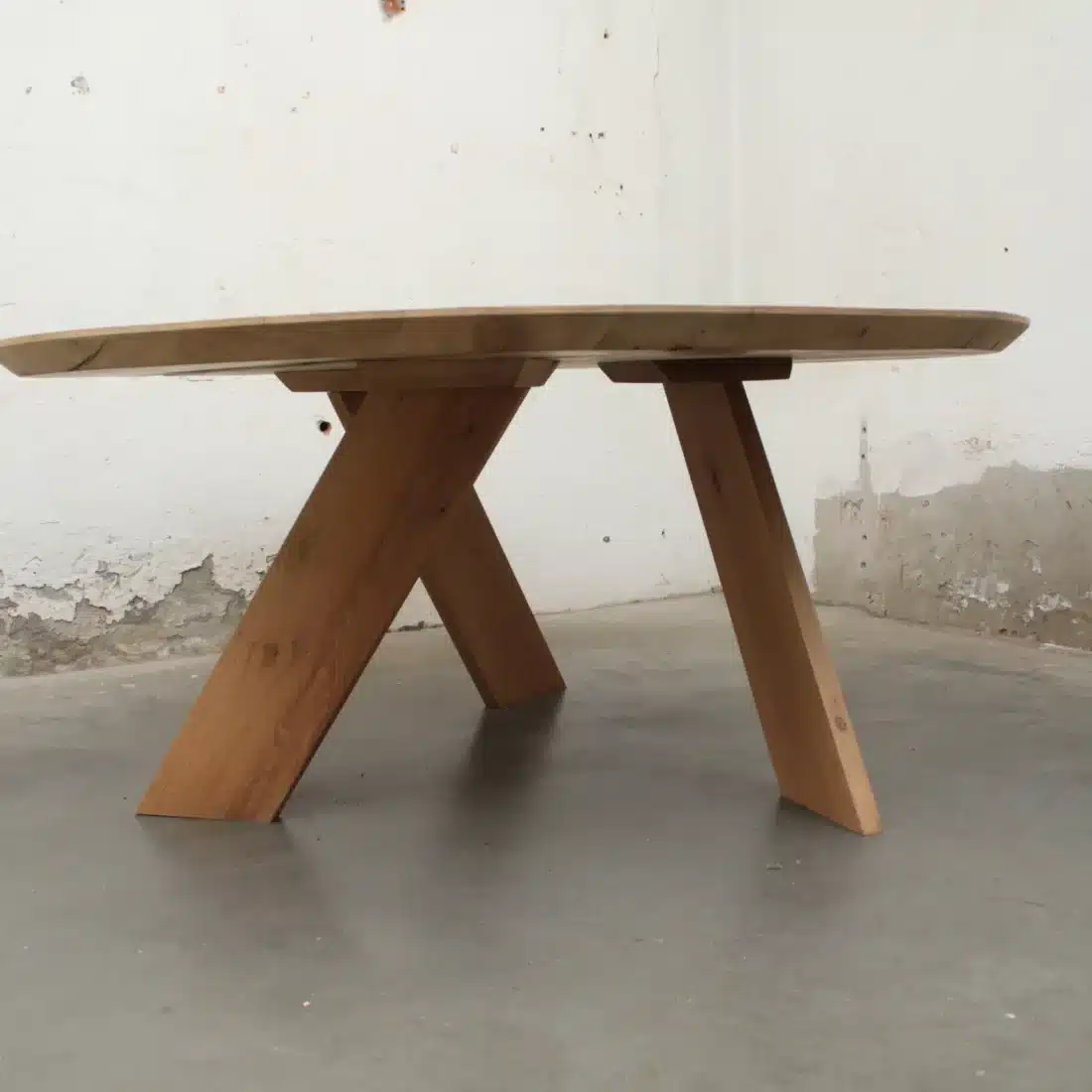 Oud Eiken Tafel Rond Oud Eiken Tafel Rond