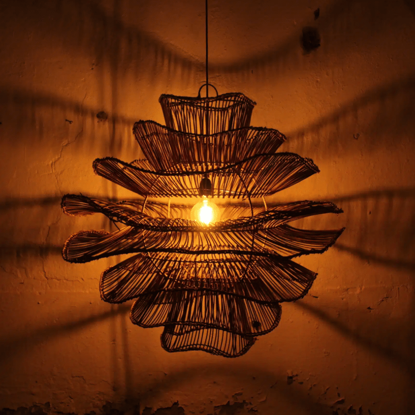 Rotan Hanglamp Wabisabi Bruin M Rotan Hanglamp Wabisabi Bruin M