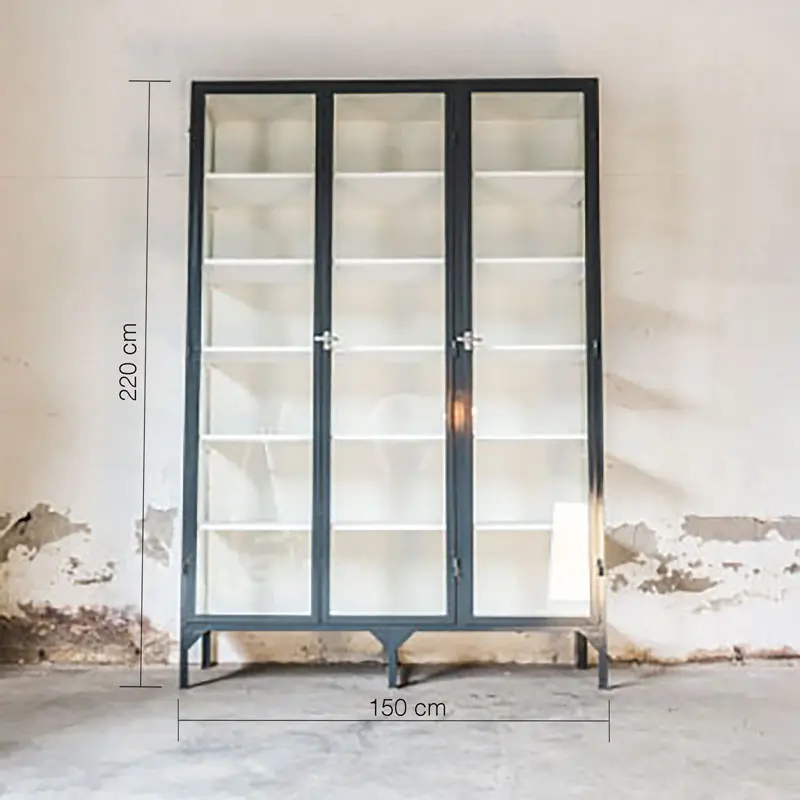Apothekers Vitrinekast 3 7016 Apothekers Vitrinekast 3 7016