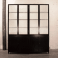 Apothekerskast met Canale mat-blank glas 4-9005