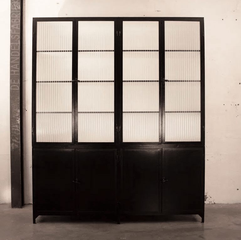 Apothekerskast Met Canale Mat Blank Glas 4 9005 Apothekerskast Met Canale Mat Blank Glas 4 9005