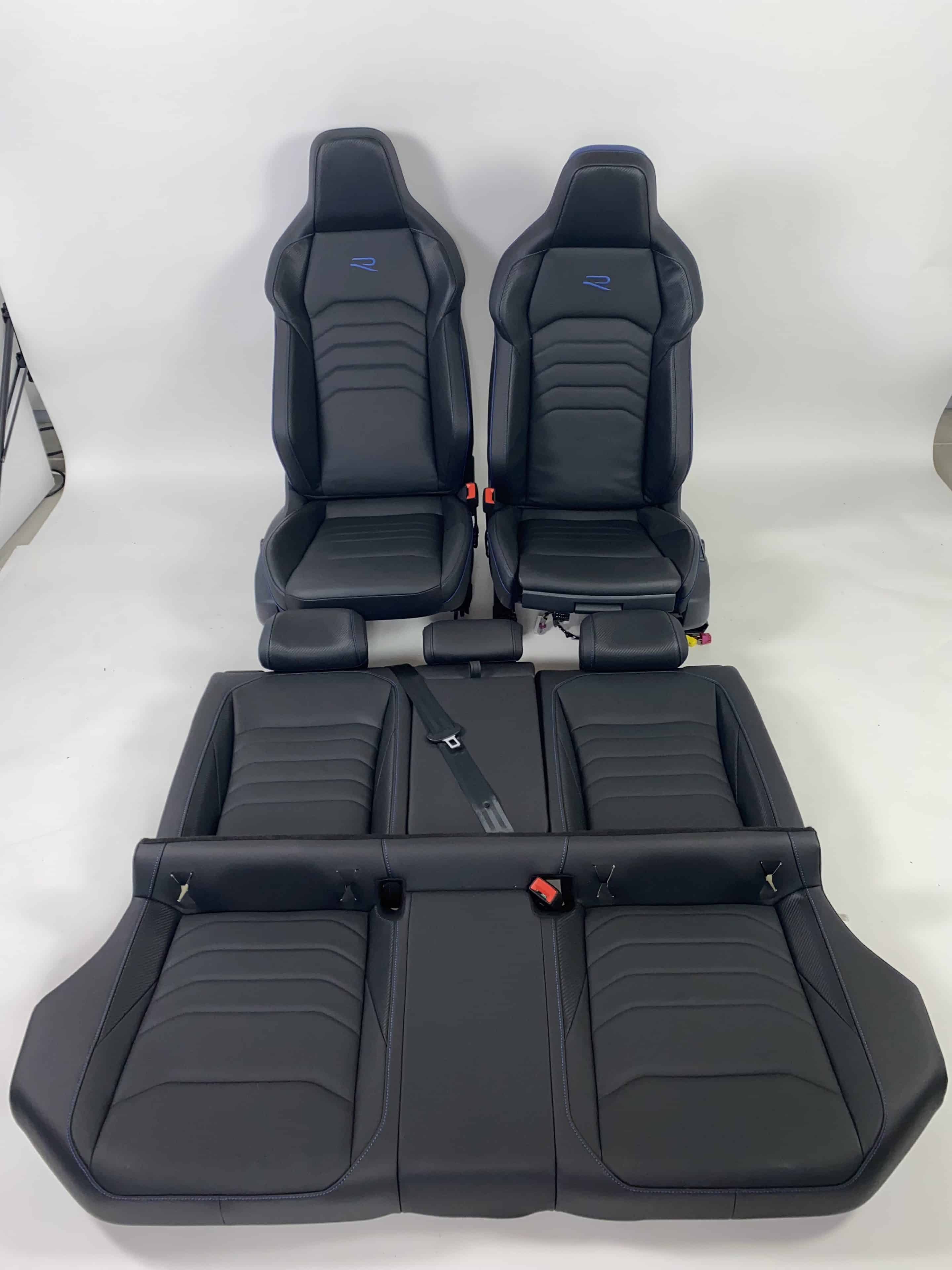 Interieur Vw Arteon Shooting Break R Zwart Leder Blauw Stiksel