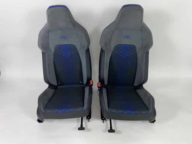 Interieur Vw Golf 8 R Stof Alcantara Leder Grijs Blauw