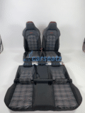 Interieur Vw Golf 8 Gti Alcantara Stof Grijs Geruit Rood Wit Grijs Interieur Vw Golf 8 Gti Alcantara Stof Grijs Geruit Rood Wit Grijs