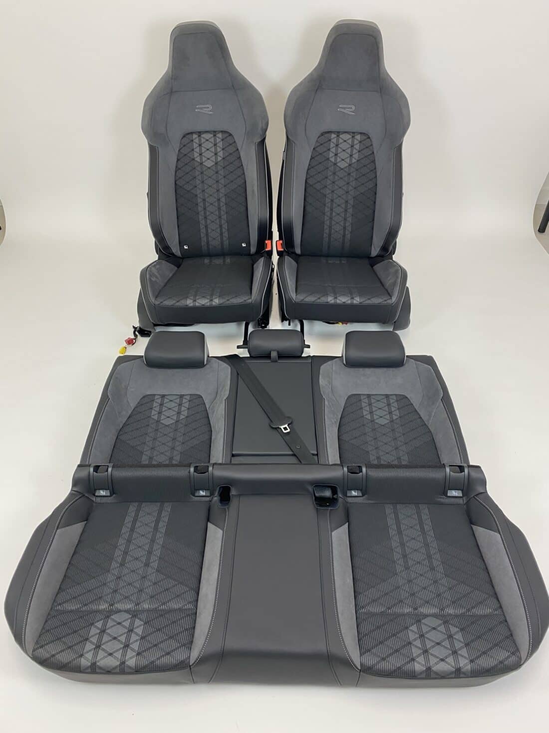 Interior Vw Golf 8 Gte Fabric Alcantara Blue Black Grey