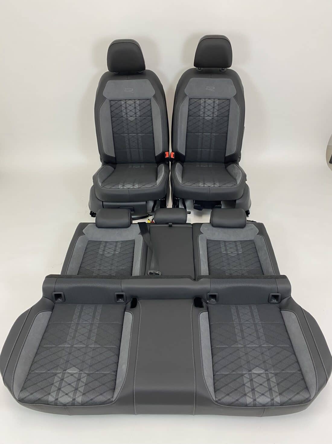Interior Vw Golf 8 Gte Tela Alcantara Azul Negro Gris