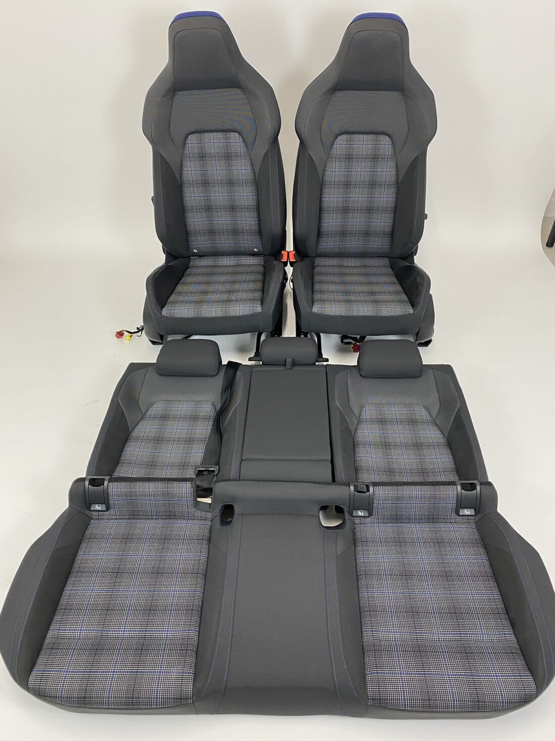 Interieur Vw Golf 8 Gte Stof Alcantara Blauw Zwart Grijs