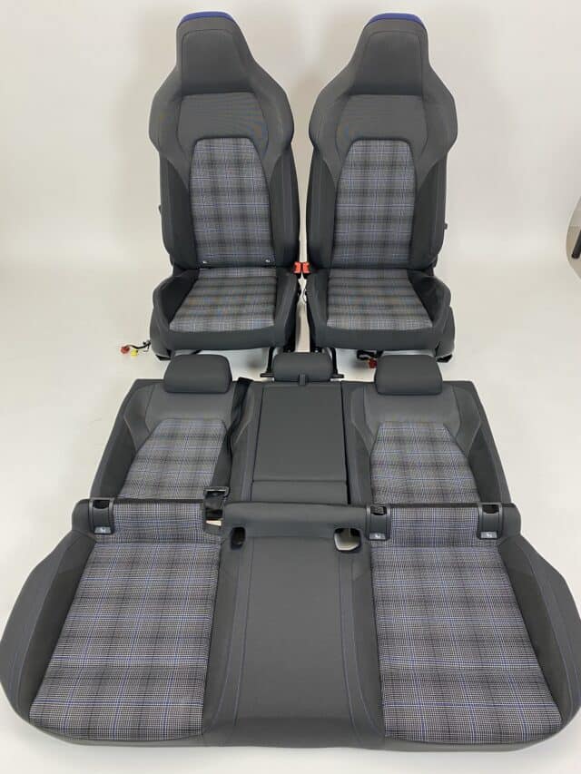 Interieur Vw Golf 8 Gte Stof Alcantara Blauw Zwart Grijs