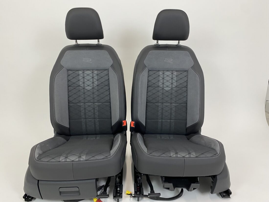 Interieur Vw T Roc R A11 Alcantara Stof Zwart Grijs
