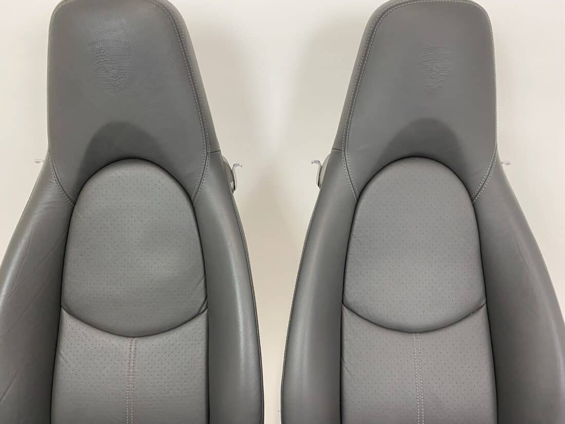 Autostoelen Porsche Boxter 987 911 997 Leder Grijs