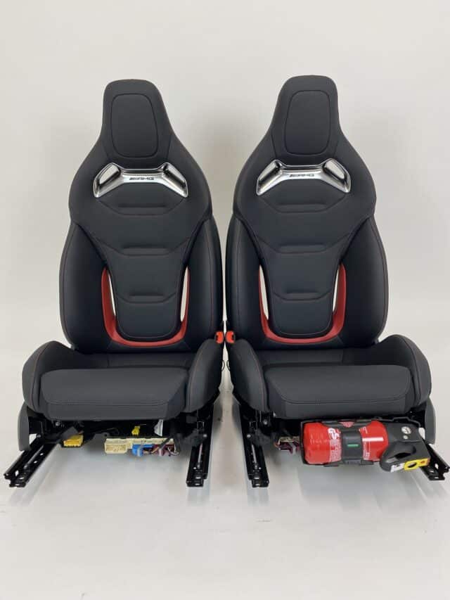 Mercedes Benz C Klasse Amg Performance Stoelen W206 Zwart Leder Met Rood Detail