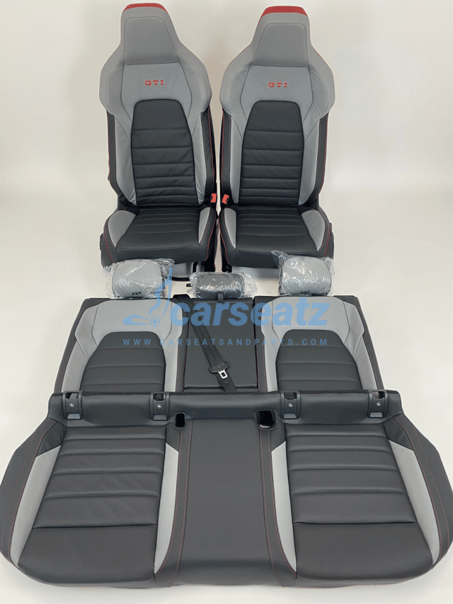 Interieur Vw Golf 8 Gti Zwart Grijs Rood