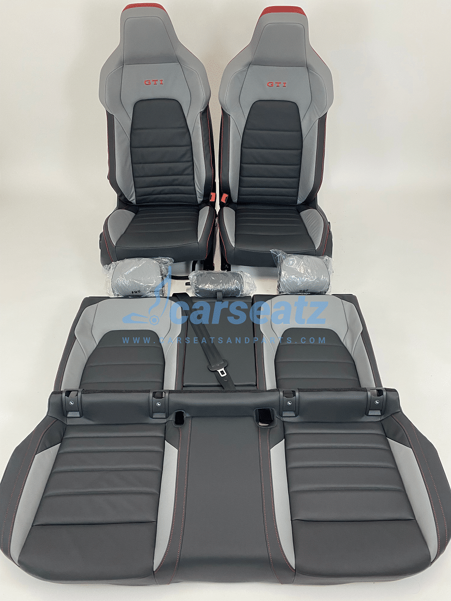 Interieur Vw Golf 8 Gti Zwart Grijs Rood