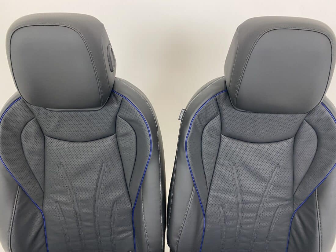 Interieur Vw Tiguan Leder Zwart Met Blauwe Details