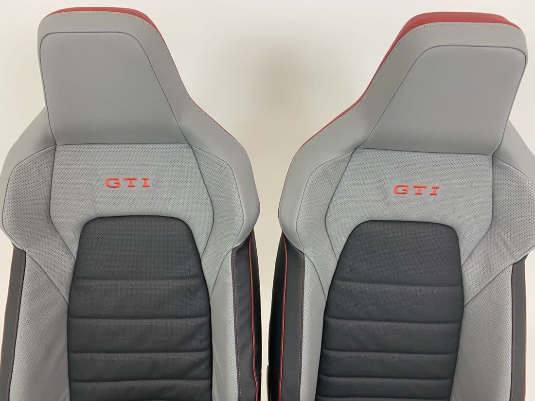 Interieur Vw Golf 8 Gti Zwart Grijs Rood