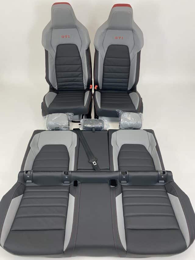 Interieur Vw Golf 8 Gti Zwart Grijs Rood