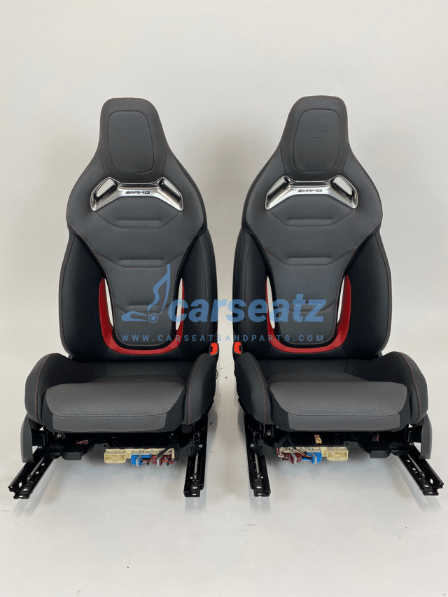 Mercedes Benz C Class Amg Performance Seats W206 Black Grey Leather With Red Detail