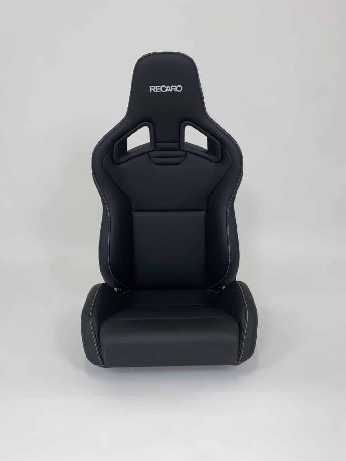 Recaro Sportster Cs Leder Zwart Met Wit Stiksel