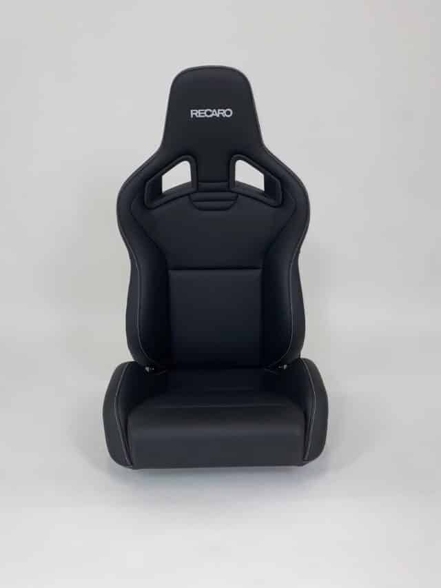 Recaro Sportster Cs Leder Zwart Met Wit Stiksel