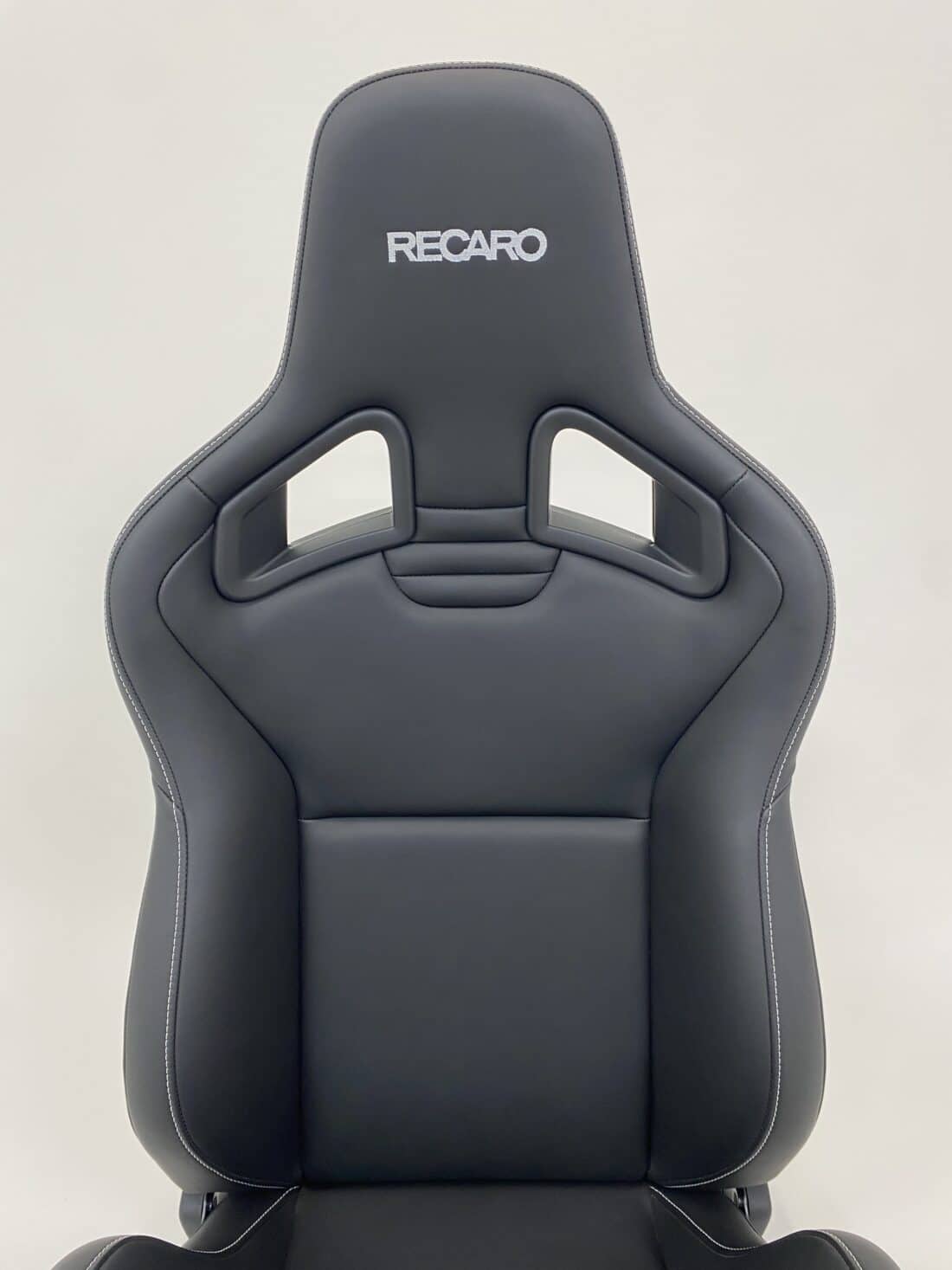 Recaro Sportster Cs Leder Zwart Met Wit Stiksel
