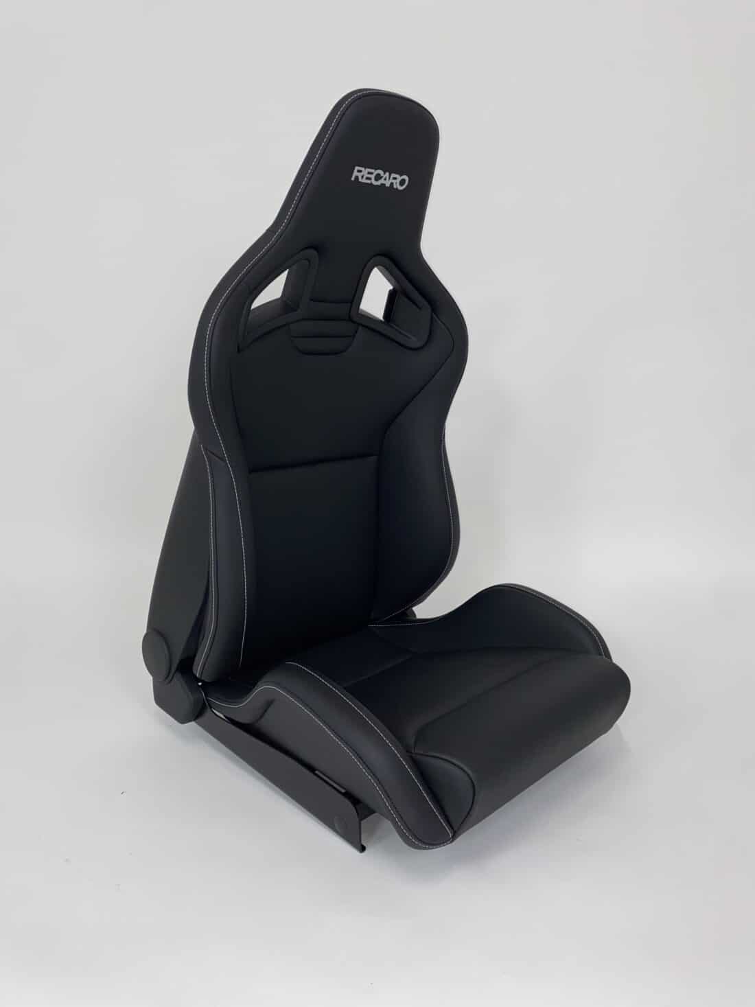 Recaro Sportster Cs Leder Zwart Met Wit Stiksel