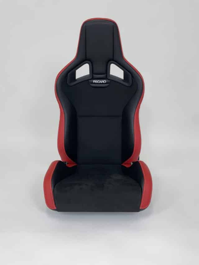 Recaro Sportster Cs Dinamica Leder Zwart Rood