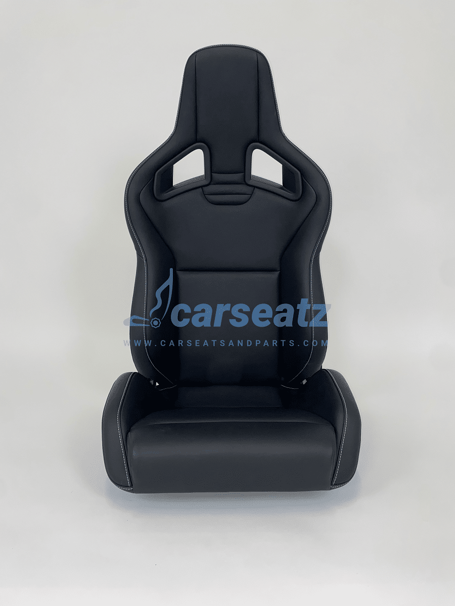 Recaro Sportster Cs Leder Zwart Met Wit Stiksel